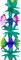 Outlet 9 Foot Paper Garland Tropical Hibiscus Decorations, Multicolored Tissue Flower Leaves Banner for Luau Party, Birthday, Hawaiian Theme
